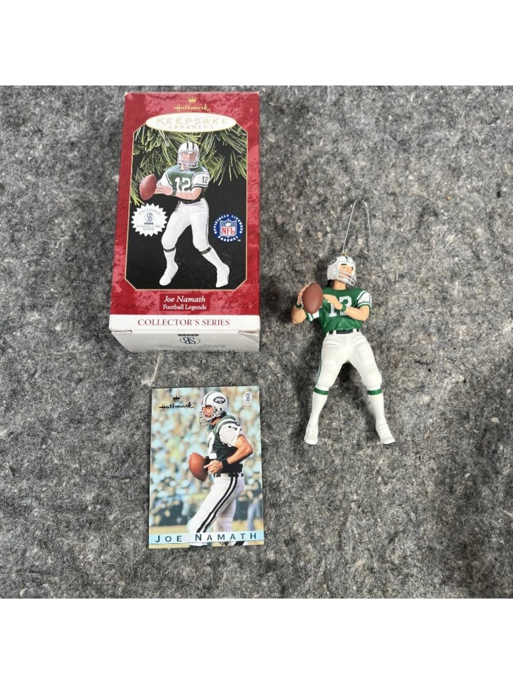 1995 Hallmark Christmas Ornament Football Legends Joe Namath #12 New York Jets